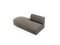 Modul canapea stanga 2 locuri, Miley, Micadoni Home, BL, 158x85x74 cm, poliester chenille, gri