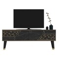 Comoda TV, Olivia, Toronto, 120x45.2x29.6 cm, PAL, Nuc / Negru