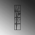 Decoratiune de perete, Tree And Birds S, Metal, 30 x 30 cm, 4 piese, Negru