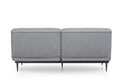 Canapea extensibila Anton Sofabed, Futon, 3 locuri, 190x130 cm, metal, gri