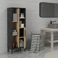 Dulap multifunctional, Olivia, Ephesus, 50x138.6x29.6 cm, PAL , Stejar safir / negru