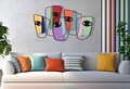 Decoratiune de perete Eyes -B, Mauro Ferretti, 120x72 cm, fier, multicolor