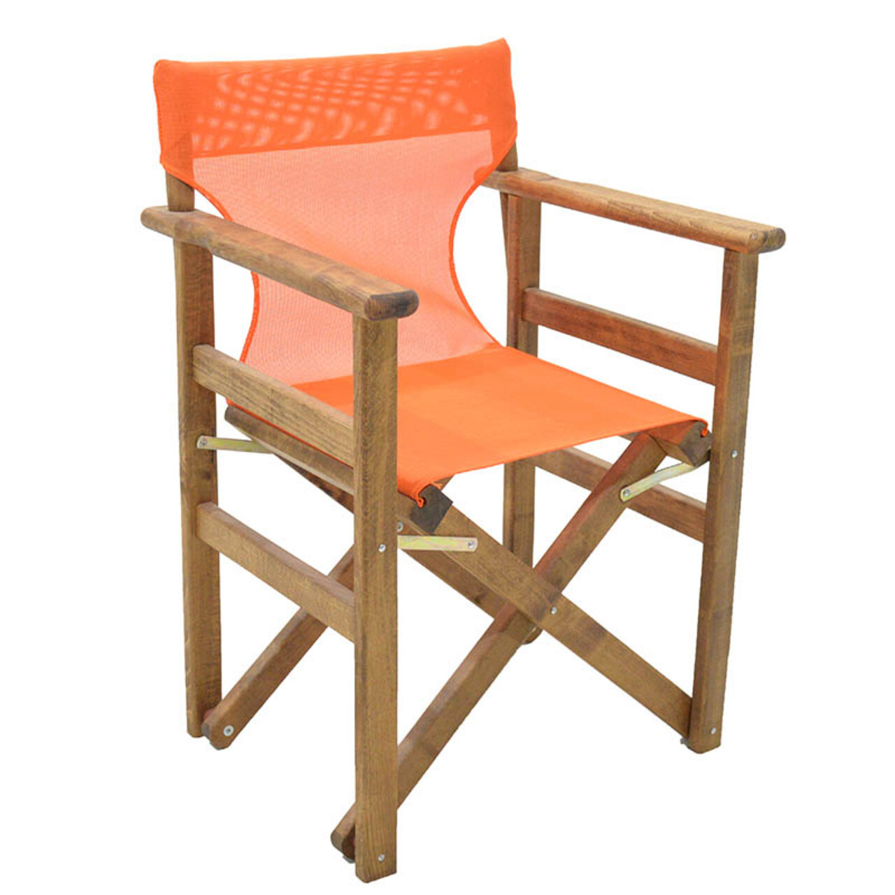 Set mobilier de gradina 5 piese Retto, Pakoworld, masa si 4 scaune, 100x60x71 cm, lemn masiv de fag/PVC perforat, portocaliu