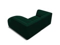 Coltar dreapta 3 locuri, Ruby, Micadoni Home, BL, forma rotunjita, 186x180x69 cm, catifea, verde bottle