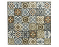 Scaun pentru gradina Toulouse Mosaic, Decoris, 45 x 38 x 90 cm, pliabil, fier/ceramica, grej