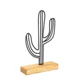 Decoratiune, Cactus, 22x41x4 cm, Metal, Negru