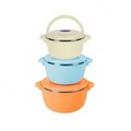 Set 3 caserole termice Belly orange, Art of Dining by Heinner, 2L/4L/6L, inox/polipropilena, multicolor