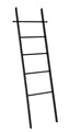 Suport pentru prosoape de baie, Wenko, Ladder Loft, 33 x 170 x 43 cm, bambus, negru