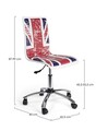 Scaun de birou Young British, Bizzotto, piele ecologica, multicolor