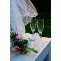 Set 4 pahare sampanie Romantica Flute, Luigi Bormioli, 177 ml, sticla cristal, transparent