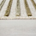 Covor Elton Stripe Wash Green, Flair Rugs, 200x320 cm, polipropilena/poliester, verde