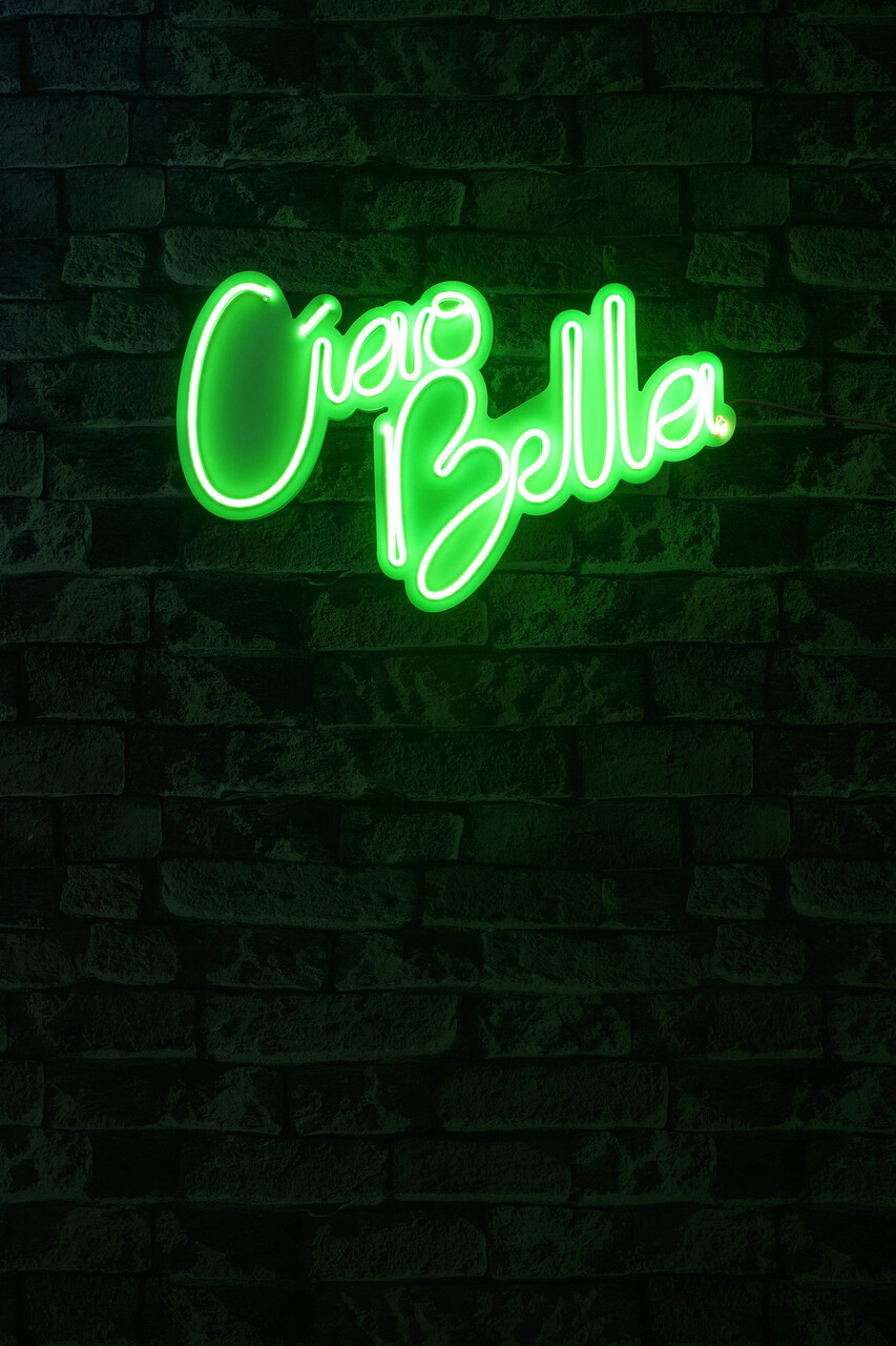 Decoratiune luminoasa LED, Ciao Bella, Benzi flexibile de neon, DC 12 V, Verde - 1 | YEO