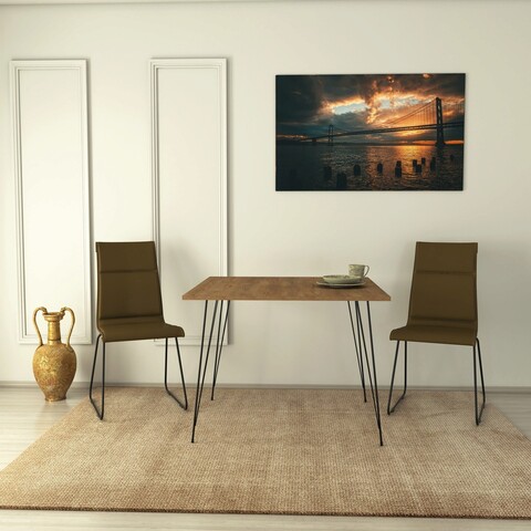 Masa, Comforty, Sandalf Square, 90x75x90cm, Stejar caucazian