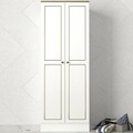 Dulap pentru haine Ravenna 2 Kapili White, Talon, 70 x 47.2 x 194 cm, alb/auriu