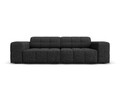 Canapea 3 locuri, Jennifer-140, Micadoni Home, 204x102x70 cm, tesatura chenille din poliester, negru