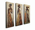 Set 3 tablouri decorative, CU01, Canvas, 20 x 70 cm, 3 piese, Multicolor