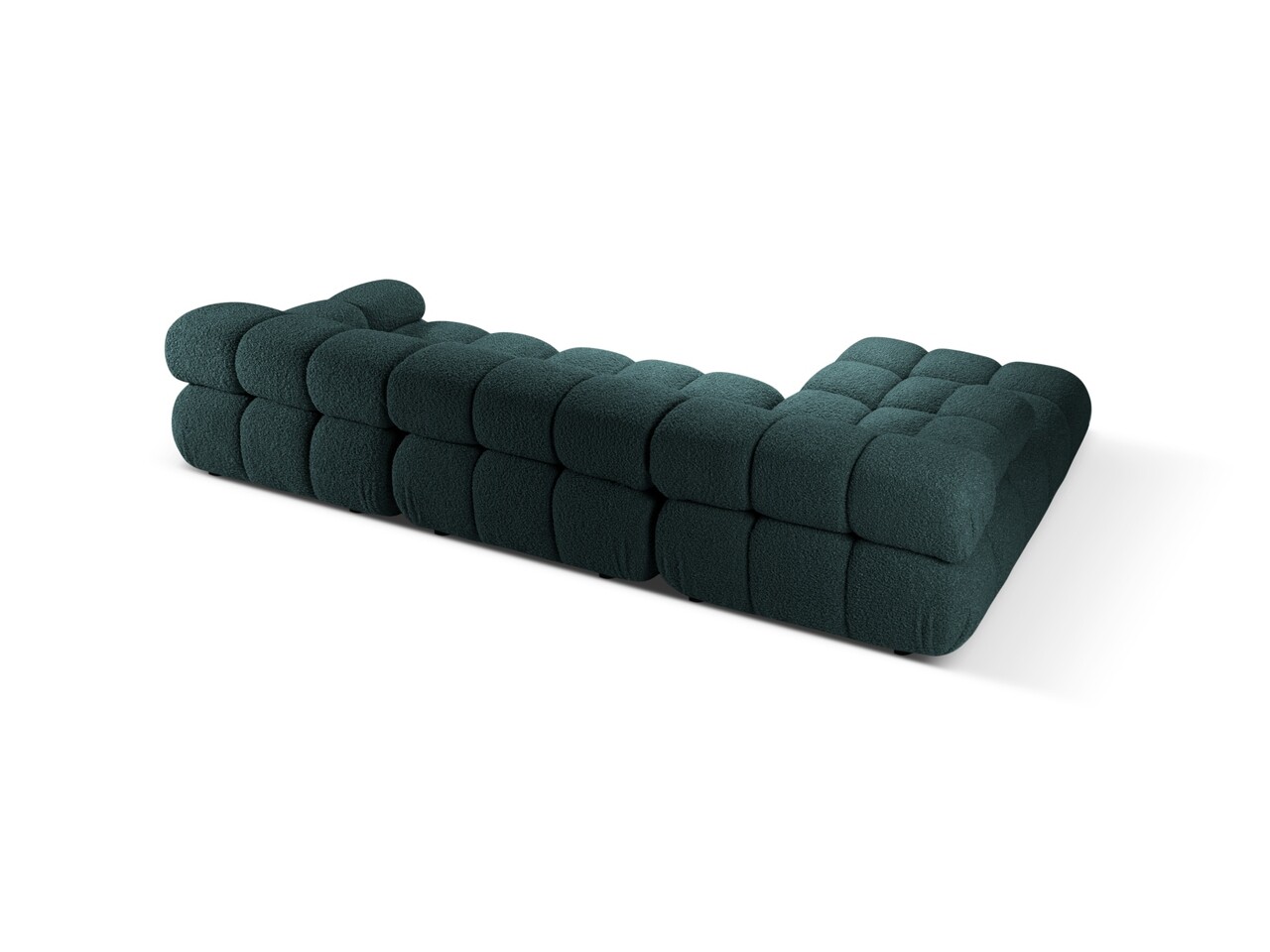 Coltar modular stanga 4 locuri, Bellis-213, Micadoni Home, 282x155x70 cm, tesatura boucle, petrol - 1 | YEO