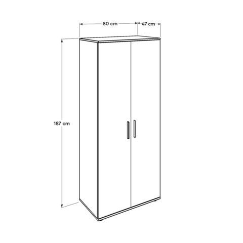 Dulap pentru haine, Adore, GRD-320-SS-1, 80x187x47 cm, PAL, Sonomo