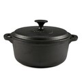 Cratita din fonta pura cu capac, Cooking by Heinner, 26.4x11 cm, 5 L, negru