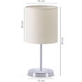 Lampa de masa, Insignio, 780SGN1914, PVC, Crem / Argintiu