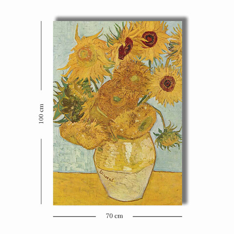 Tablou decorativ, 70100VANGOGH003, Canvas , Lemn, Multicolor