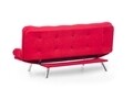 Canapea extensibila Misa Sofabed, Futon, 3 locuri, 198x128 cm, metal, rosu