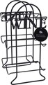 Suport pentru 6 sticle de vin Rack, 21x17x33 cm, metal, negru