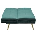 Canapea extensibila Beatrice, InArt, 180x87x86 cm, catifea, verde inchis