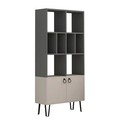 Corp biblioteca, Decortie, Bene, 80x166x30 cm, Antracit / Mocha deschis