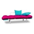 Canapea extensibila Gauge Concept, Pink Turquoise, 2 locuri, 190x70 cm, fier/poliester