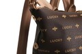 Rucsac, Lucky Bees, 910 Brown, piele ecologica, maro