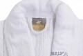 Halat de baie unisex, Beverly Hills Polo Club, 100% bumbac, S/M, White/Grey