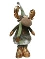 Decoratiune Deer, Decoris, 20x20x52 cm, poliester, verde inchis