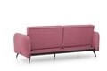 Canapea extensibila Ron Sofabed, Futon, 3 locuri, 190x125 cm, metal, rosu grizzled