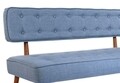 Canapea fixa Westwood Loveseat, Zeon, 2 locuri, 140x64x78 cm, lemn, albastru