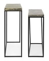 Set 2 console Amira, Bizzotto, 99x29x85 cm, otel/aluminiu