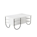 Masuta de cafea Norfolk White, Decortie, 94x60x45 dt, alb