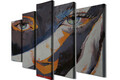 Set 5 tablouri decorative, BC048, Canvas, 70 x 20 cm, Multicolor