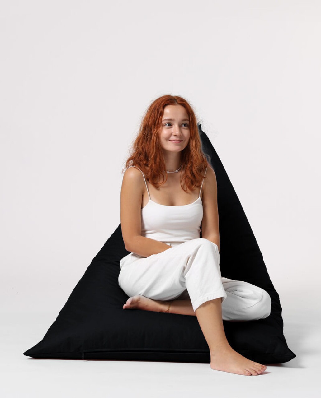 Fotoliu puf, Bean Bag Ferndale, Pyramid Bed, 145 cm, poliester impermeabil, negru - 2 | YEO