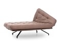 Canapea extensibila Coxy, Futon, 3 locuri, 110x200 cm, metal, maro