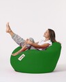 Fotoliu puf, Bean Bag, Ferndale Premium XXL, 115 x 130 cm, poliester impermeabil, verde