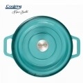 Cratita emailata, Cooking by Heinner, 4.4 l, fonta, bej si bleu