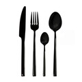 Set tacamuri 24 piese Como Black, Ambition, inox, negru