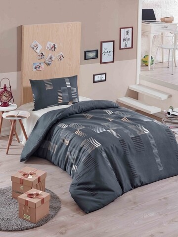Lenjerie de pat pentru o persoana, Eponj Home, Trace 143EPJ71876, 2 piese, amestec bumbac, multicolor