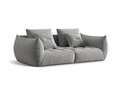 Canapea modulara 3 locuri, Bloom-184, Micadoni Home, 232x106x95 cm, catifea, gri