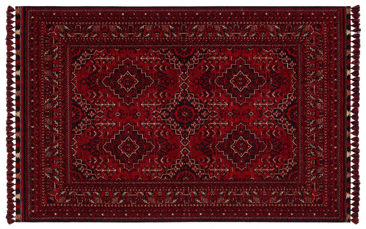 Covor de hol, Bhr 05 Red , 80x150 cm, Fibre acrilice, Rosu - 3 | YEO