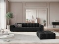 Taburet, Jennifer-140, Micadoni Home, 102x80x40 cm, tesatura chenille din poliester, negru