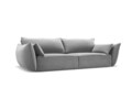 Canapea 3 locuri, Kaelle, Micadoni Home, BL, 208x100x85 cm, catifea, gri