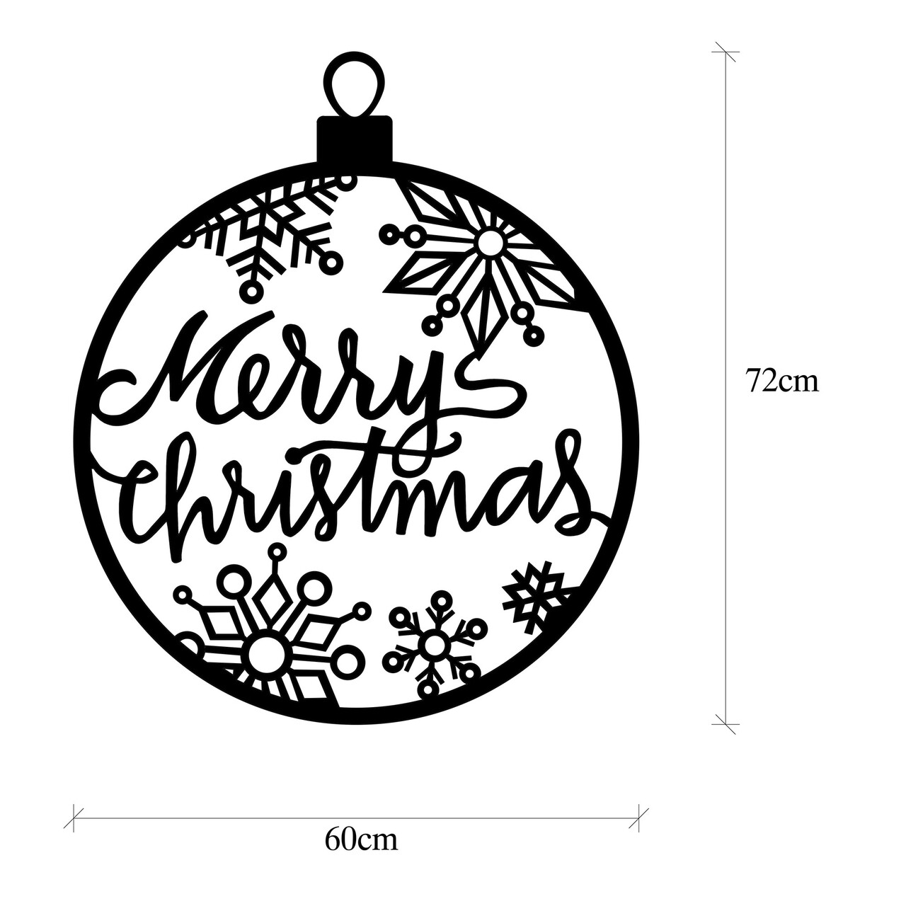 Decoratiune de luminoasa XMASBLACK-030, Tanelorn, 66x63 cm, metal, negru - 2 | YEO