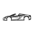 Decoratiune de perete, McLaren 570S Silhouette, Metal, 70 x 17 cm, Negru